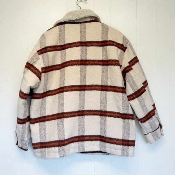 NWOT BILLABONG Lucky Charm Trucker Jacket Fleece Collar Large - Picture 8 of 10